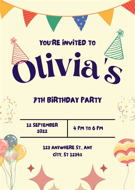 birthday invite templates